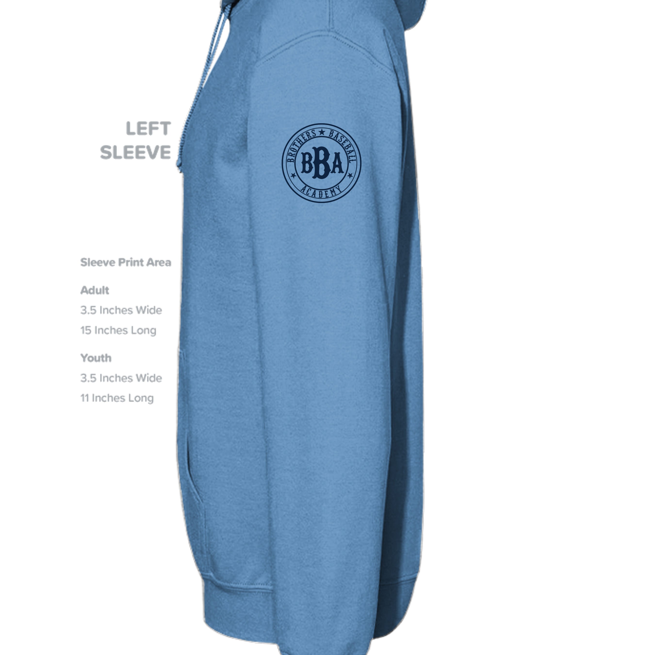 CAROLINA BLUE - G185B - SLEEVE_LEFT