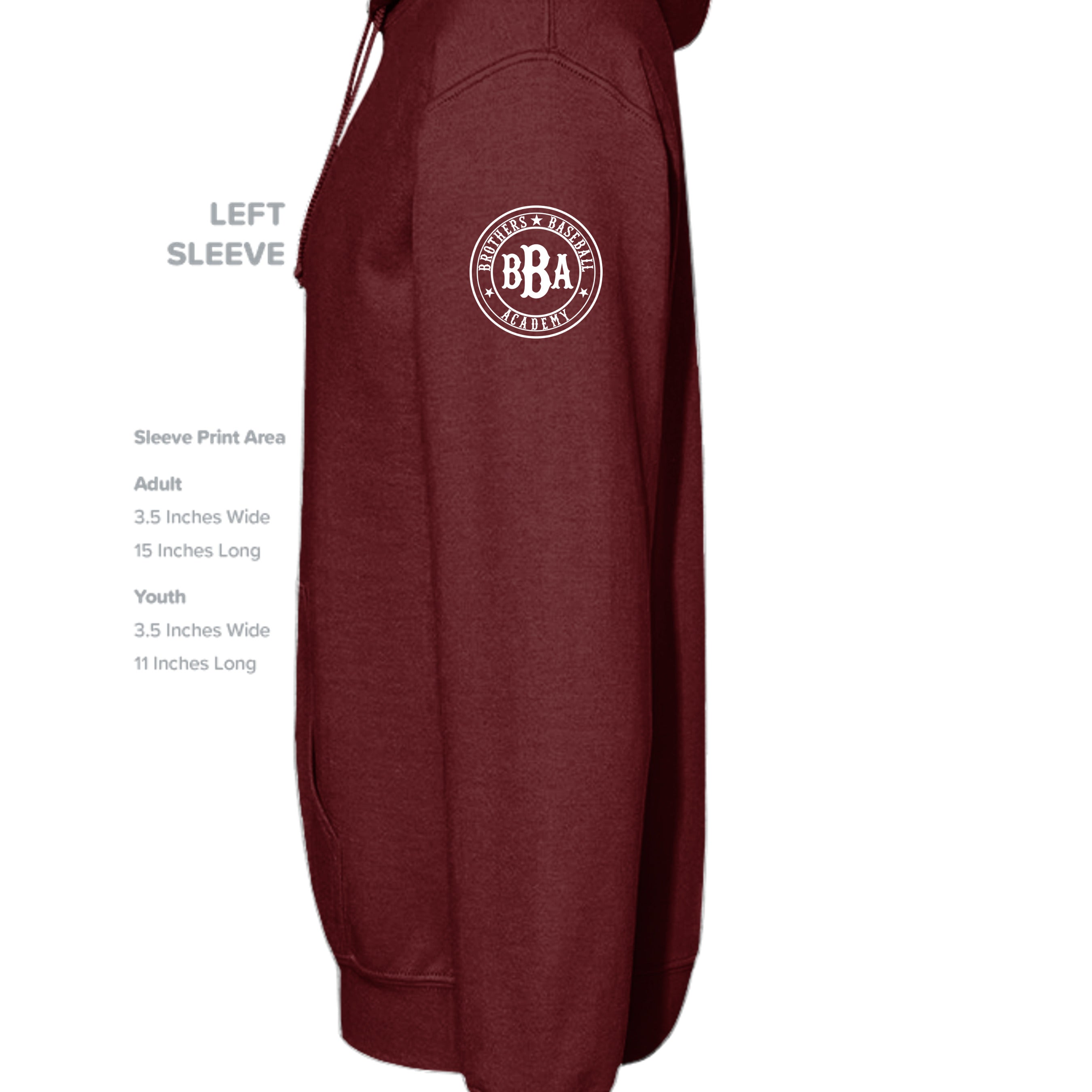 MAROON - G185B - SLEEVE_LEFT